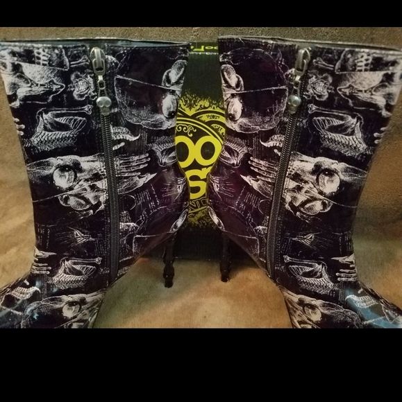 Too Fast Anatomy Victorian Boots Sz 9 - Picture 3 of 6